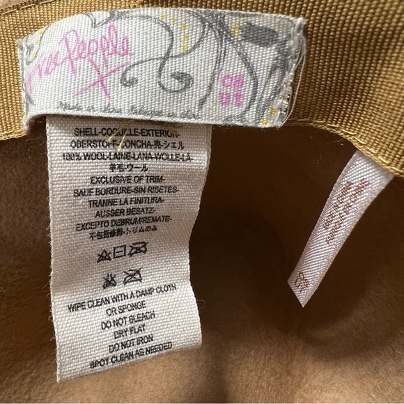 Free People 100% Wool Fedora Hat in Camel/Tan - Picture 5 of 8